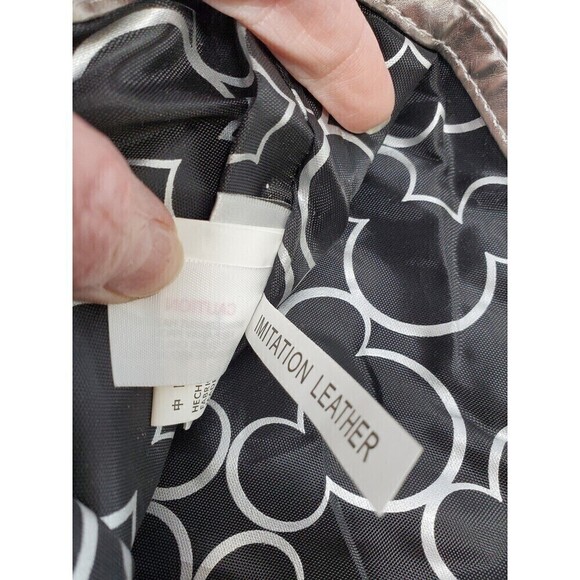 DISNEY PARKS EXCLUSIVE MERCHANDISE LARGE SILVER METALLIC TOTE BAG MICKEY MOUSE - Picture 10 of 12